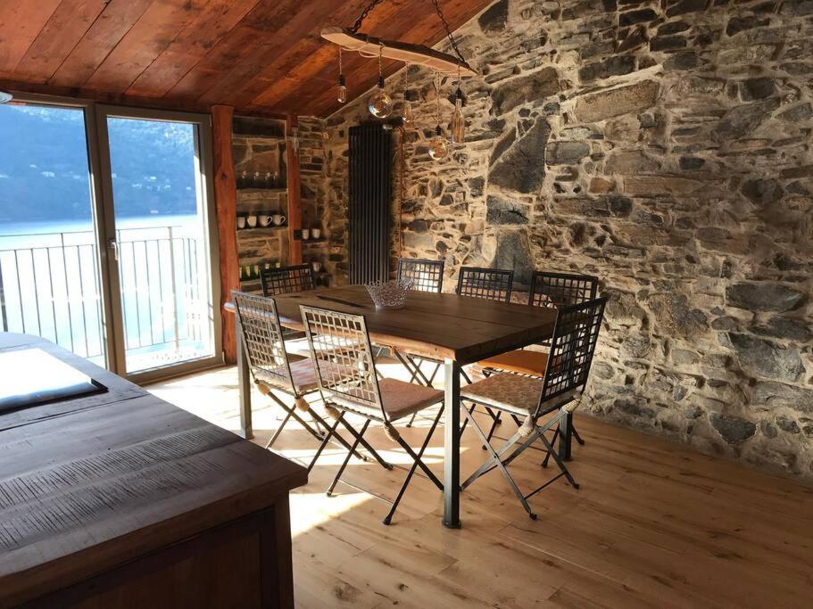 Romantic Home Stone With Amazing View Lake Of Como And Oleandra Laglio Exterior foto